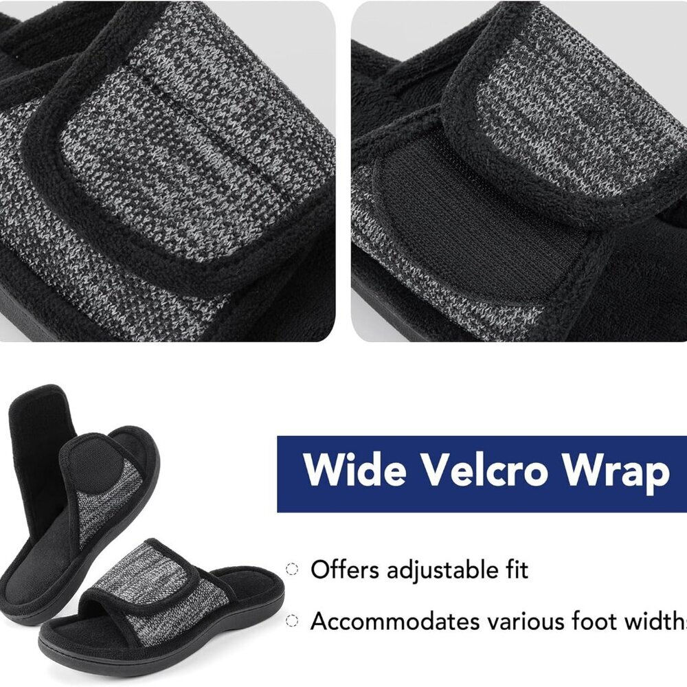 Women's Adjustable Wrap Memory Foam Slide Slipper - image 3